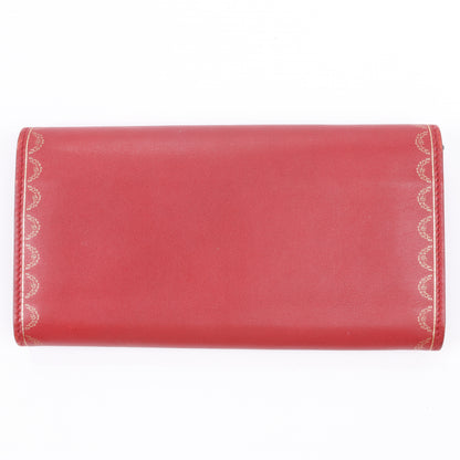 Cartier Garland Doo Cartier Lange Lederbrieftasche in Burgunderrot