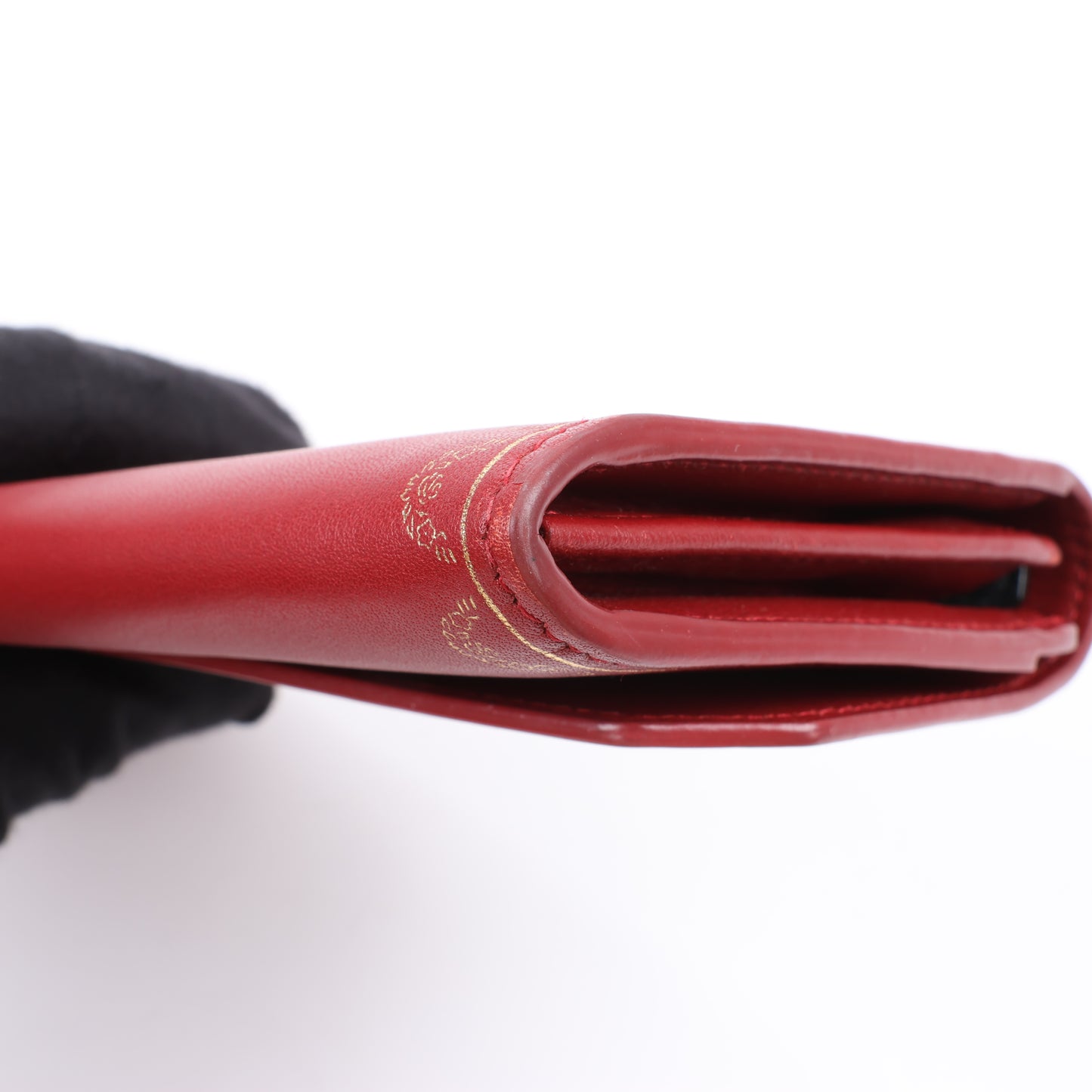 Cartier Garland Doo Cartier Lange Lederbrieftasche in Burgunderrot