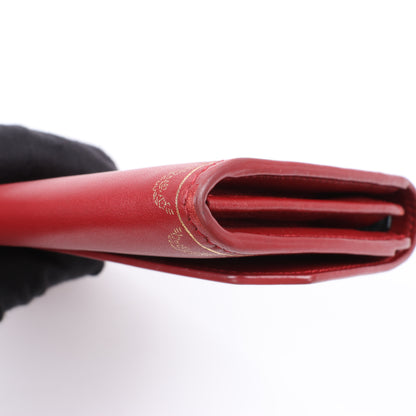 Cartier Garland Doo Cartier Lange Lederbrieftasche in Burgunderrot