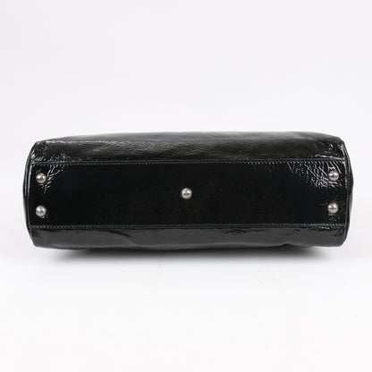 Fendi Peekaboo 2-Wege-Handtasche aus Lackleder in Schwarz 8BN211