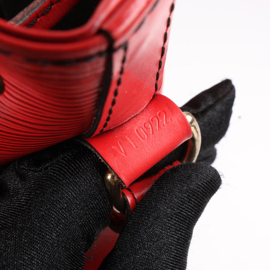 LOUIS VUITTON Epi Leather Noe Shoulder Bag in Red