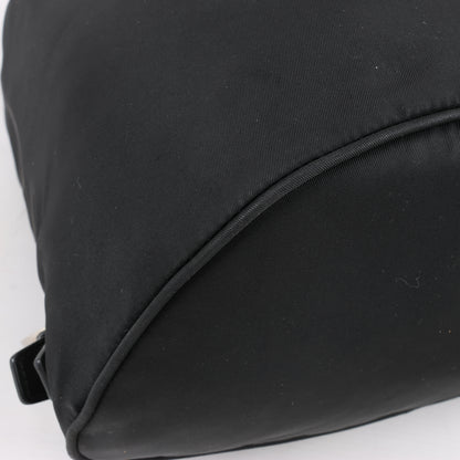 Prada Tessuto Stoff x Lederrucksack in Schwarz