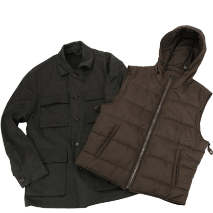 CC Collection Corneliani Wolljacke mit abnehmbarer Pufferweste, Größe 50