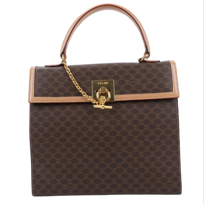 CELINE Macadam Handtasche aus PVC und Leder in Braun