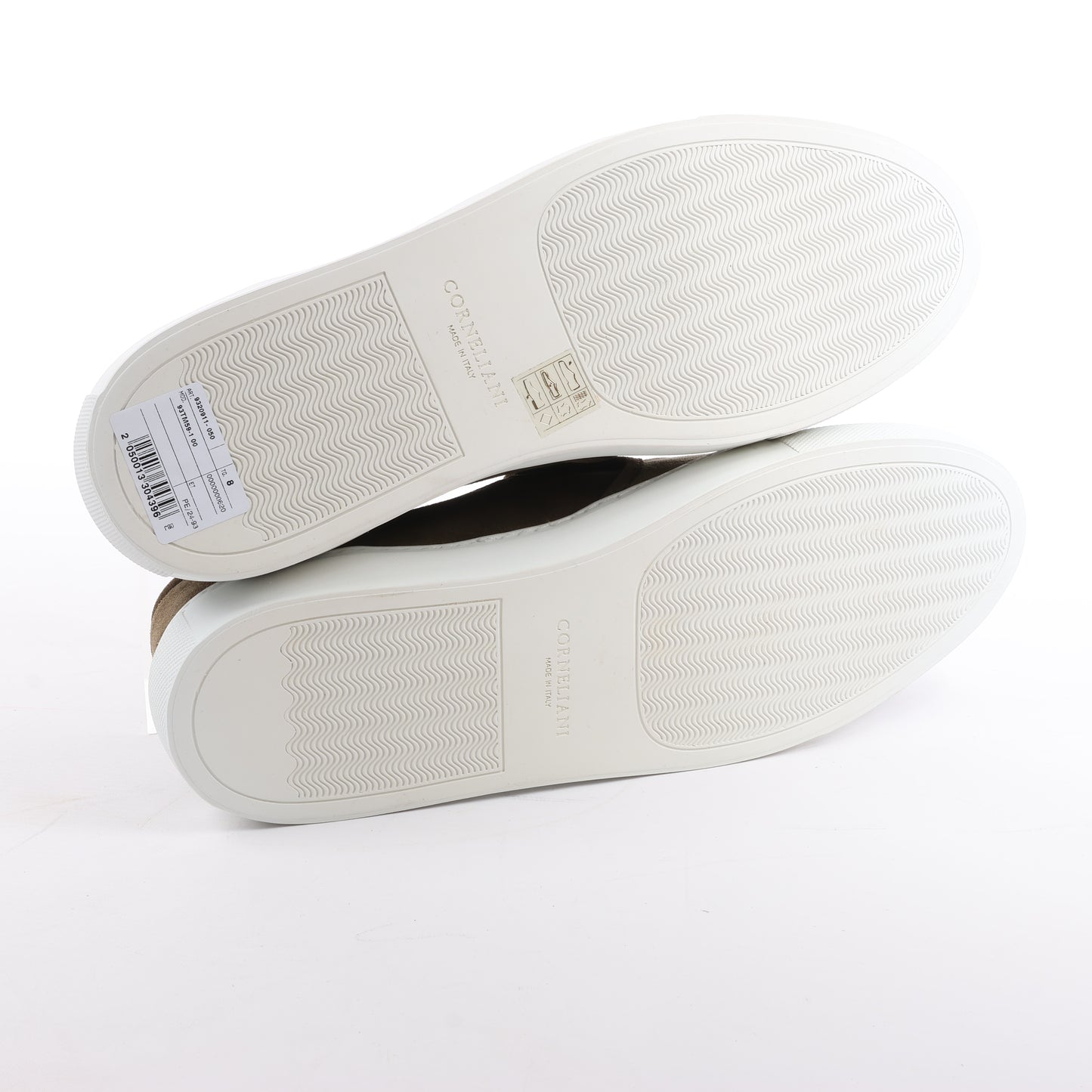CORNELIANI Slip-On-Sneaker aus Wildleder und Stoff in Braun, Größe 50 EU