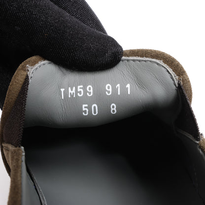 CORNELIANI Slip-On-Sneaker aus Wildleder und Stoff in Braun, Größe 50 EU