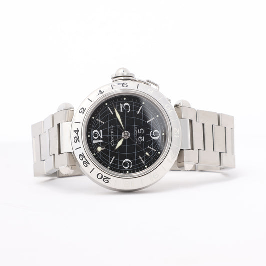 CARTIER Pasha C W31049M7 2550824719CD SS AT Black Dial Watch
