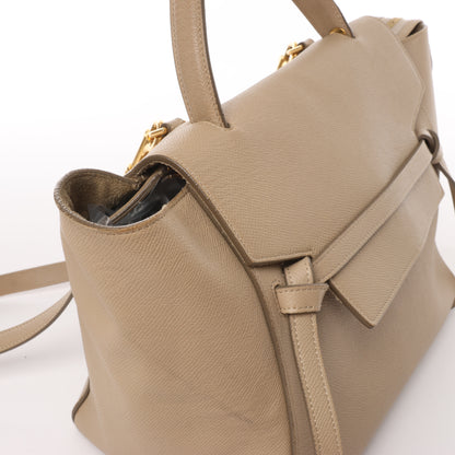 Celine Belt Bag Mini 2-Wege-Handtasche aus Leder in Beige