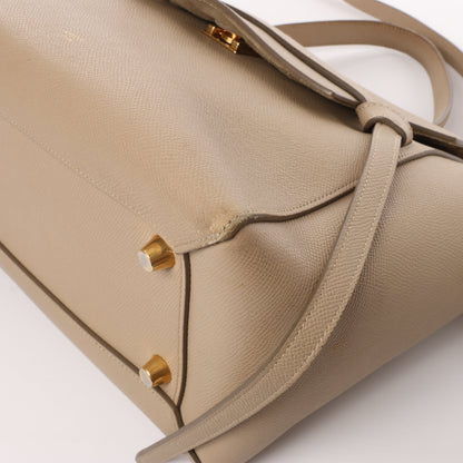 Celine Belt Bag Mini 2-Wege-Handtasche aus Leder in Beige