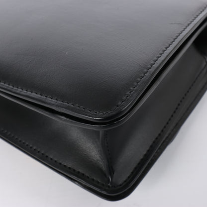 Celine Classic Box Small Leather Shoulder Bag in Black