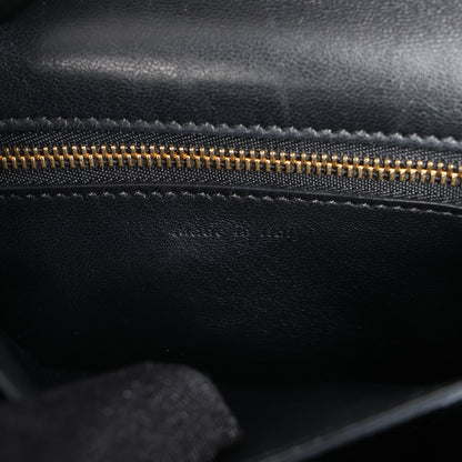 Celine Classic Box Small Leather Shoulder Bag in Black