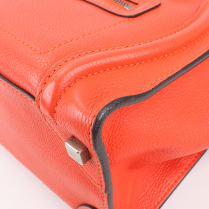 Celine Luggage Micro-Handtasche aus rotem Leder