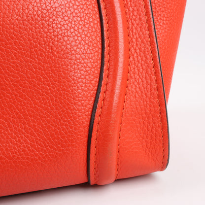 Celine Luggage Micro-Handtasche aus rotem Leder