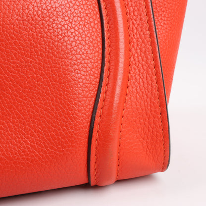 Celine Luggage Micro-Handtasche aus rotem Leder