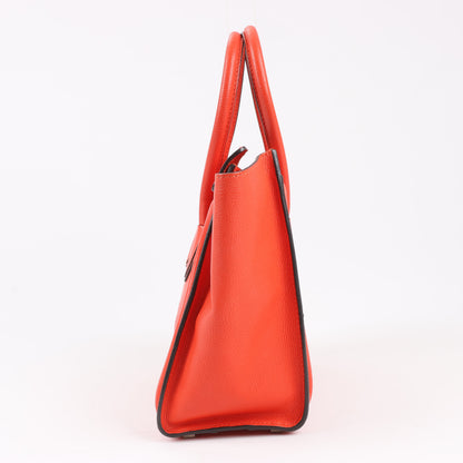 Celine Luggage Micro-Handtasche aus rotem Leder