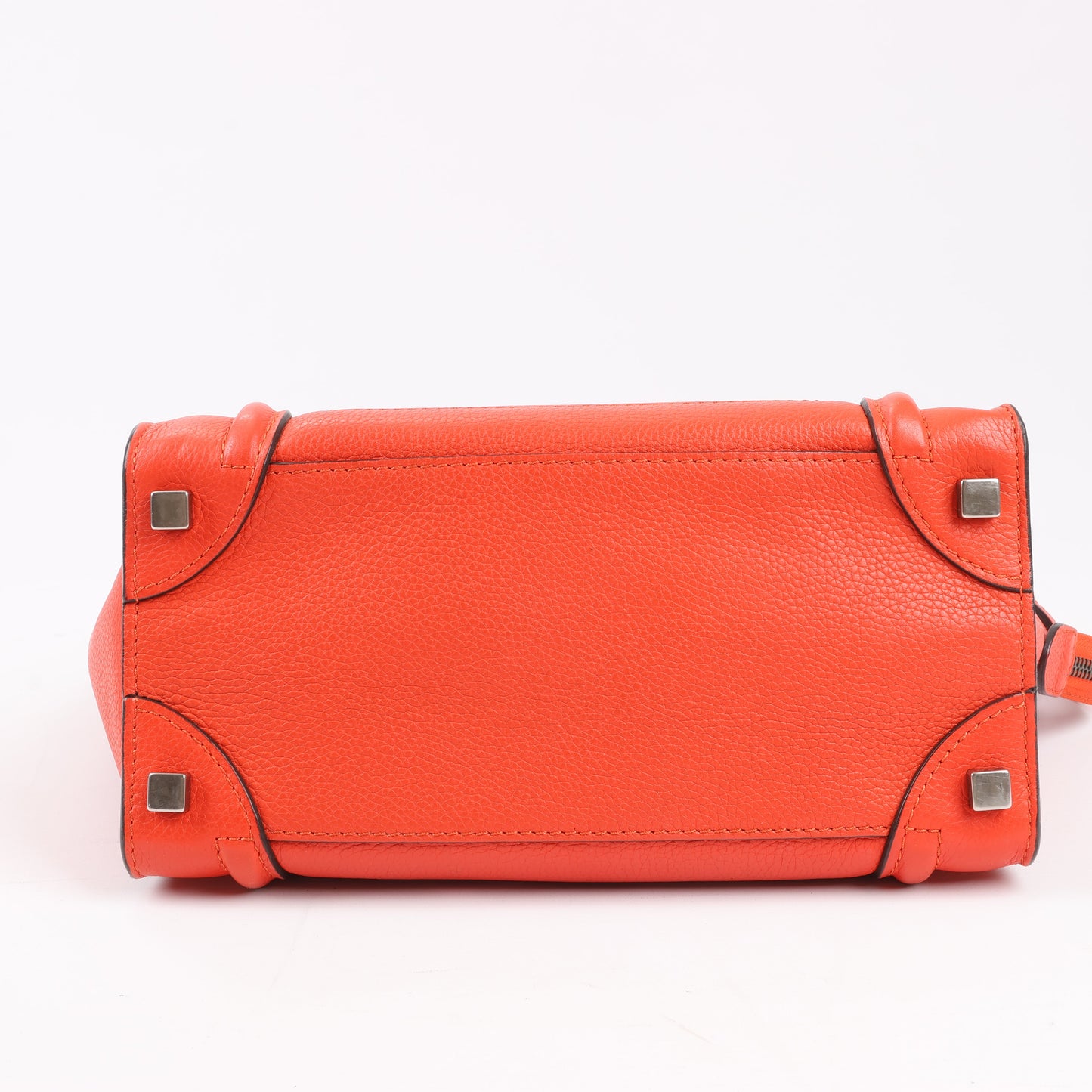 Celine Luggage Micro-Handtasche aus rotem Leder