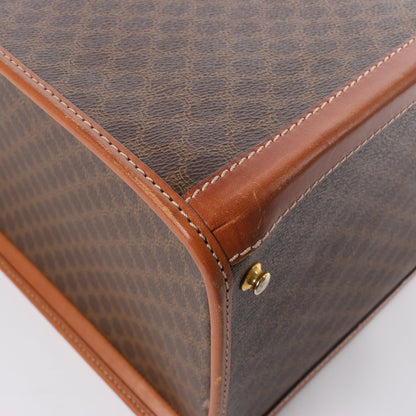 Celine Macadam – Braune Reisetasche aus PVC und Leder