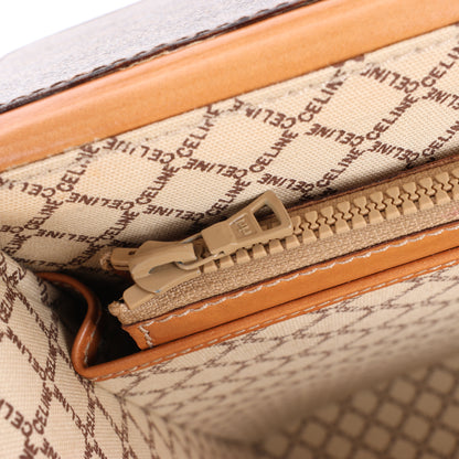 Celine Macadam – Braune Reisetasche aus PVC und Leder