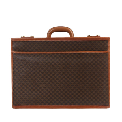Celine Macadam – Braune Reisetasche aus PVC und Leder