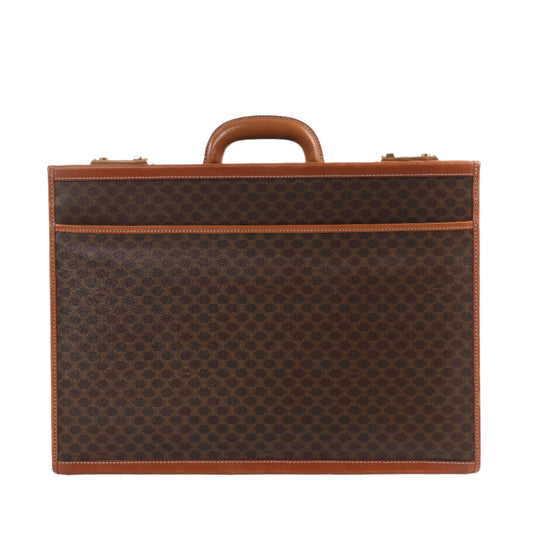Celine Macadam – Braune Reisetasche aus PVC und Leder