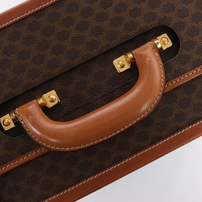 Celine Macadam – Braune Reisetasche aus PVC und Leder