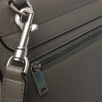 CELINE Trapeze Small Leder x Wildleder 2Way Handtasche in Grau