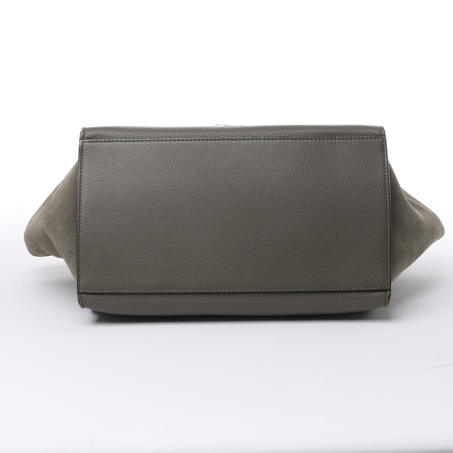 CELINE Trapeze Small Leder x Wildleder 2Way Handtasche in Grau