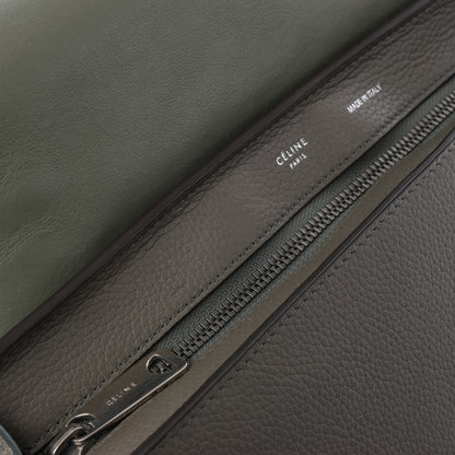 CELINE Trapeze Small Leder x Wildleder 2Way Handtasche in Grau