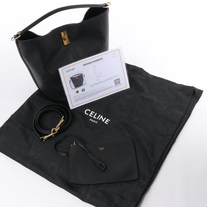 Celine Teen Bucket 16 Leather 2 Way Handbag in Black