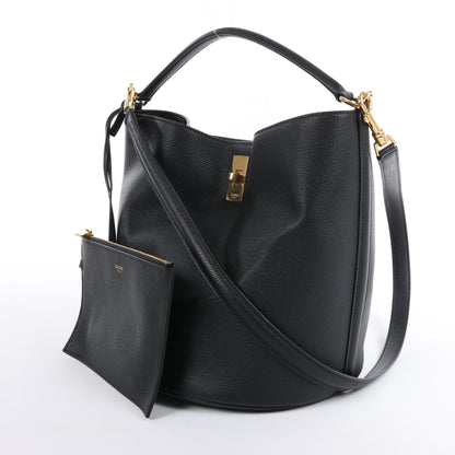 Celine Teen Bucket 16 Leather 2 Way Handbag in Black