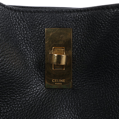 Celine Teen Bucket 16 Leather 2 Way Handbag in Black
