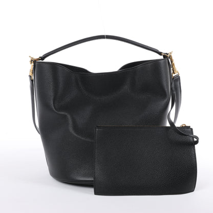 Celine Teen Bucket 16 Leather 2 Way Handbag in Black