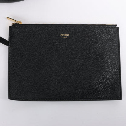 Celine Teen Bucket 16 Leather 2 Way Handbag in Black