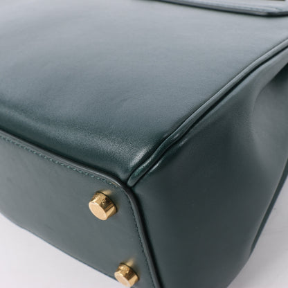 Celine – Sac 16 – Kleine Handtasche aus glattem Kalbsleder in Grün