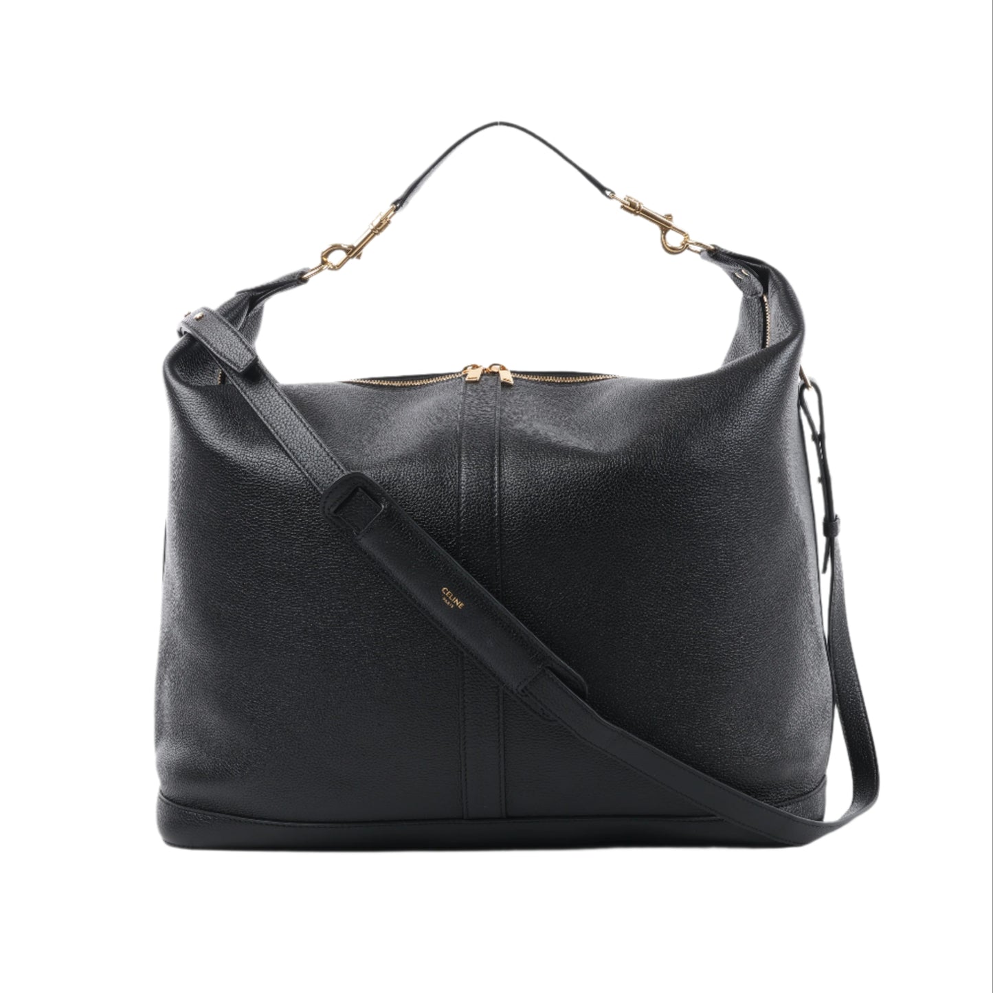 CELINE 6 Sith Leder 2Way Schultertasche in Schwarz
