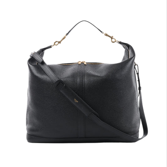CELINE 6 Sith Leder 2Way Schultertasche in Schwarz
