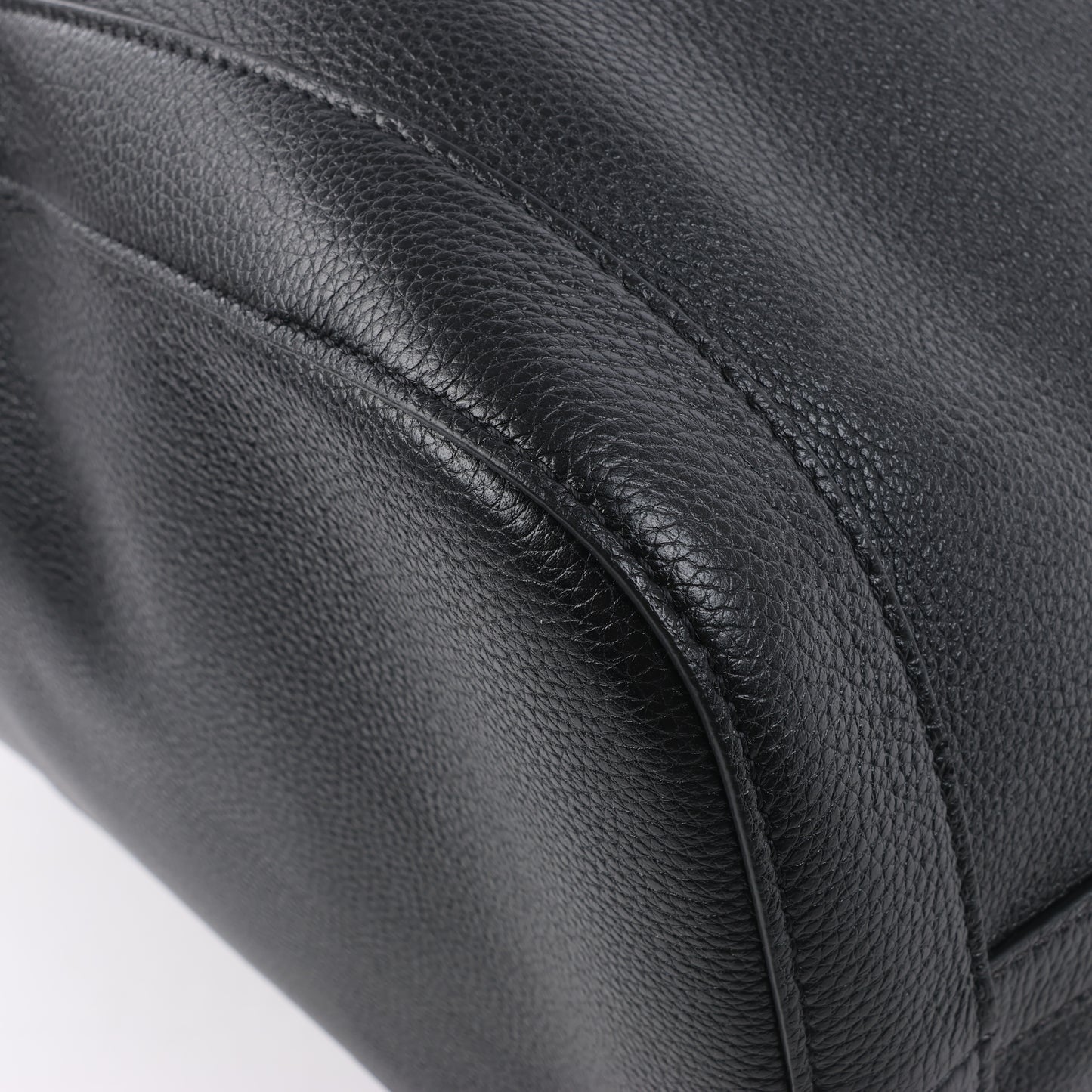 CELINE 6 Sith Leder 2Way Schultertasche in Schwarz