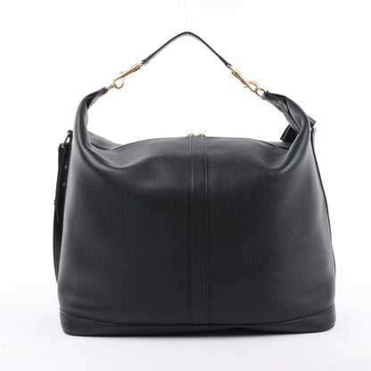 CELINE 6 Sith Leder 2Way Schultertasche in Schwarz