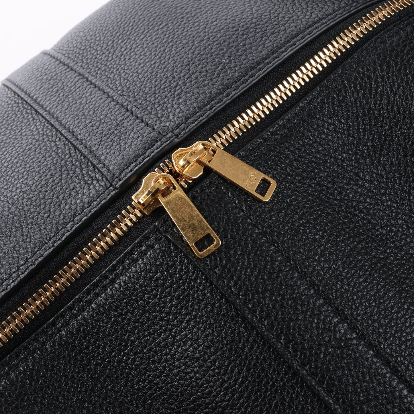 CELINE 6 Sith Leder 2Way Schultertasche in Schwarz