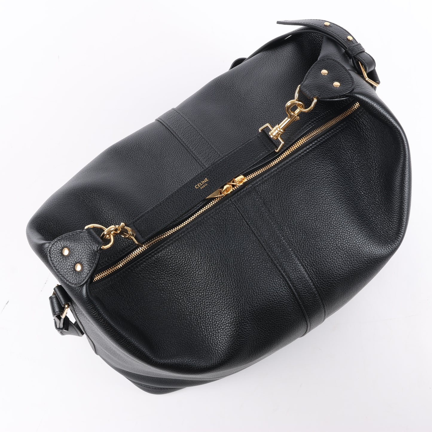 CELINE 6 Sith Leder 2Way Schultertasche in Schwarz