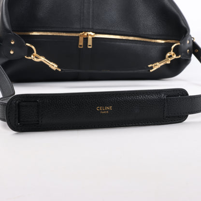 CELINE 6 Sith Leder 2Way Schultertasche in Schwarz