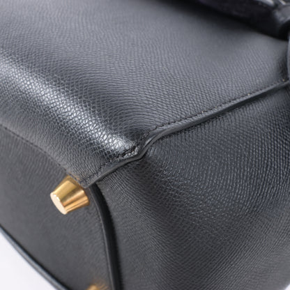 Celine – Gürteltasche Mini – 2-Wege-Handtasche aus schwarzem Leder