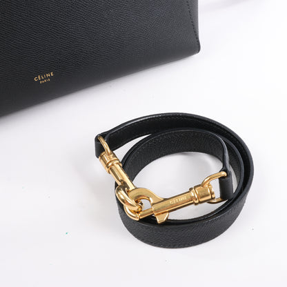 Celine – Gürteltasche Mini – 2-Wege-Handtasche aus schwarzem Leder