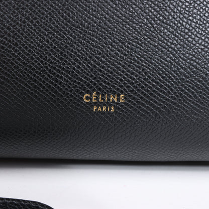 Celine – Gürteltasche Mini – 2-Wege-Handtasche aus schwarzem Leder