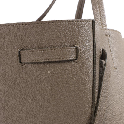 Celine Cabas Phantom Small Leather Shoulder Bag in Greige