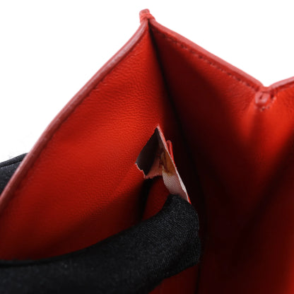CELINE Classic Box mittelgroße Umhängetasche aus rotem Leder