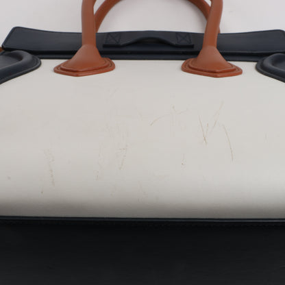 CELINE Luggage Micro Leder x Wildleder Handtasche dreifarbig in Braun