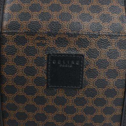 Celine Macadam Boston Reisetasche aus PVC und Leder in Schwarz × Braun