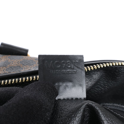 Celine Macadam Boston Reisetasche aus PVC und Leder in Schwarz × Braun
