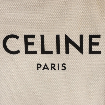 Celine Vertical  Mini Hippopotamus Canvas x Leather 2Way Handbag Beige x Brown